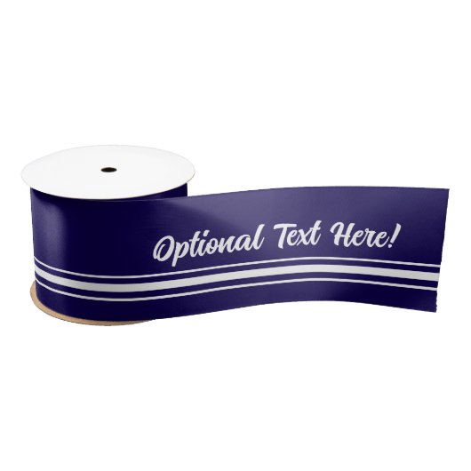 Navy & White smart naulook mit Ihrem Text Satinband (Spule)