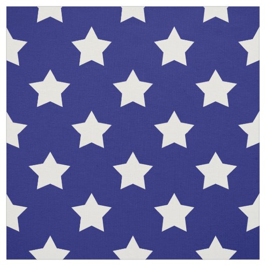 Navy White Stars Muster Decorative Textil Stoff (Muster)