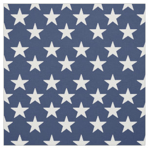 Navy White Stars Stoff
