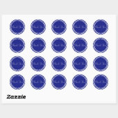 Navy & White Sticker / Umschlag Aufkleber (Blatt)