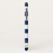 Navy, White Strips, Gold Confetti Cell Case (Hinten/Links)