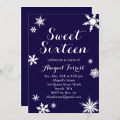 Navy Winter 16 . Geburtstag Einladung (Vorne/Hinten)