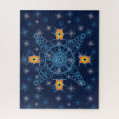 Navy Winter Snowflake Kiss Muack S!!! 520 Stk. Puzzle (Vertikal)
