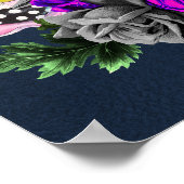 Navy Wonderland Bridal Tee Willkommenspender Poster (Ecke)