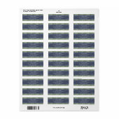 Navy Wood Eucalyptus Return Address Labels (Vorne)