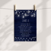 Navy Wood Mason Jars Tischnummer 1 Sitzplan