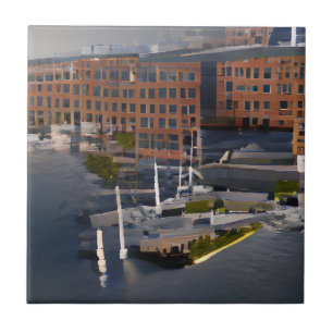 Navy Yard HD Grafik abstrakt Art Fliese