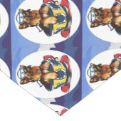 Navy Yorkie Poo Kurzer Tischläufer (Ecke)