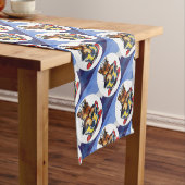 Navy Yorkie Poo Kurzer Tischläufer (Beispiel)