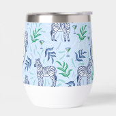 Navy Zebra Martinis Blue Monogram Preppy (Links)