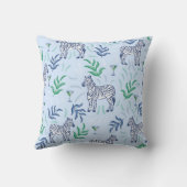Navy Zebras Martinis Foliage Preppy Decor Blau Kissen (Rückseite)