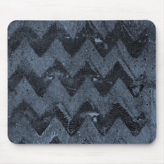 Navy Zickzack Abstrakt Mousepad (Vorne)
