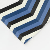 Navy Zickzack Blue Gray Nautic Monogram Fleecedecke (Ecke)