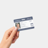 Navy Zickzack Homeschool Student ID Abzeichen Ausweis (Handheld)