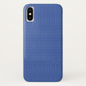 Navy Zickzack Pattern Case-Mate iPhone Hülle (Rückseite)