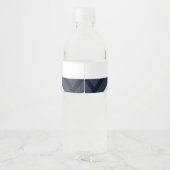 Navy Zickzag upsherin Wasser Flasche Etikett mit N (Rückseite)