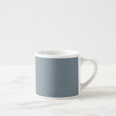 Navy Zig Zag Wave Pattern Espressotasse (Rechts)