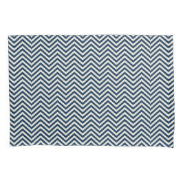 Navy Zig Zag Wave Pattern Kissenbezug