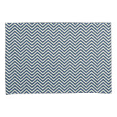 Navy Zig Zag Wave Pattern Kissenbezug (Vorderseite-Rechts)