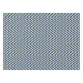 Navy Zig Zag Wave Pattern Tischdecke (Vorderseite (Horizontal))