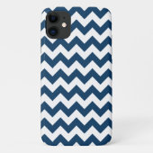Navy Zigzag, Zickzack, Marine, geometrisches Muste Case-Mate iPhone Hülle (Rückseite)