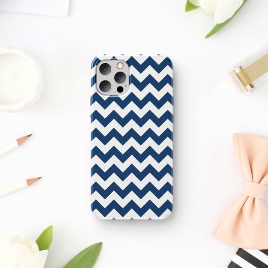 Navy Zigzag, Zickzack, Marine, geometrisches Muste Case-Mate iPhone Hülle