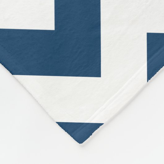 Navy Zigzag, Zickzack, Marine, geometrisches Muste Fleecedecke (Ecke)