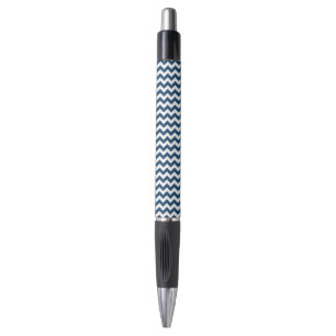 Navy Zigzag, Zickzack, Marine, geometrisches Muste Kugelschreiber