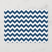 Navy Zigzag, Zickzack, Marine, geometrisches Muste Postkarte (Vorderseite)