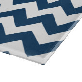 Navy Zigzag, Zickzack, Marine, geometrisches Muste Schneidebrett (Ecke)