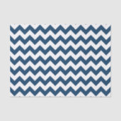 Navy Zigzag, Zickzack, Marine, geometrisches Muste Seidenpapier (Vorderseite)