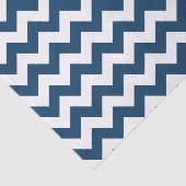 Navy Zigzag, Zickzack, Marine, geometrisches Muste Seidenpapier (Ausschnitt)