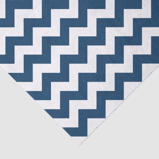 Navy Zigzag, Zickzack, Marine, geometrisches Muste Seidenpapier (Ausschnitt)