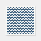 Navy Zigzag, Zickzack, Marine, geometrisches Muste Serviette (Vorderseite)