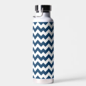Navy Zigzag, Zickzack, Marine, geometrisches Muste Trinkflasche (Rechts)