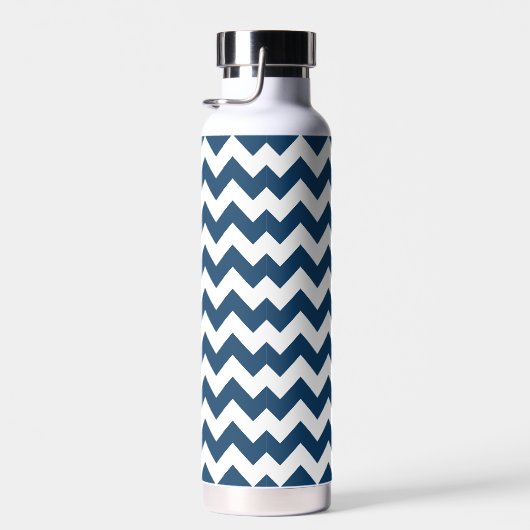 Navy Zigzag, Zickzack, Marine, geometrisches Muste Trinkflasche (Rechts)