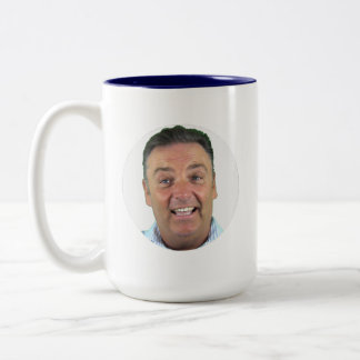 NAVY Zweifarbiges Fototasse - Runde Rahmen individ Zweifarbige Tasse