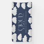 Navyblau Cloud Nine Dusche modern stilvoll Banner (Vertikal)