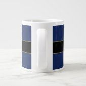 Navyblau & Gold Name Nachname oder Geschäft Jumbo-Tasse (Rückseite)