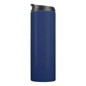 Navyblau & Gold Name Nachname oder Geschäft Thermosbecher (Nach rechts gedreht)