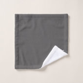 Navyblau & Grau Abstrakte Monogramm Name  Badhandtuch Set (Waschlappen)