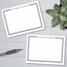 Navyblau minimalistisches Monogramm