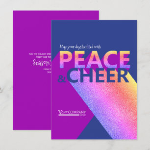 Navyblau, Pink, Word Art Unternehmens-Weihnachtska Einladung