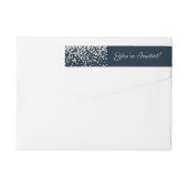 Navyblau Silber Diamant Konfetti (Rückseite)