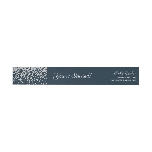 Navyblau Silber Diamant Konfetti (Person)