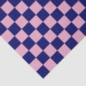 Navyblau- und Hellrosa-Karo-Muster Seidenpapier (Detail)
