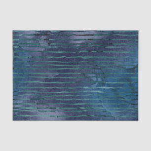 Navyblau und Türkis gestreiftes Muster Seidenpapier