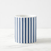 Navyblau-weiß gestreift kaffeetasse (Mittel)