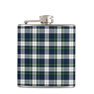 Navyblau-weißer formeller Plaid des Gordon-Clans Flachmann