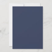 Navyblaue 50. Geburtstagsfeier Einladung (Rückseite)